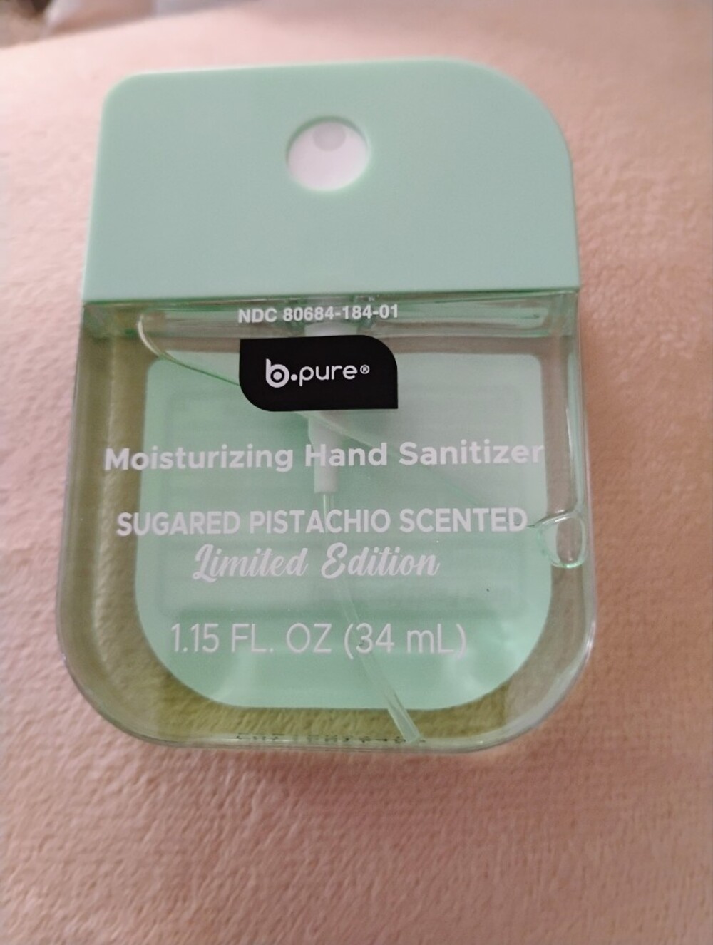 b.pure Sugared Pistachio Moisturizing Hand Sanitizer